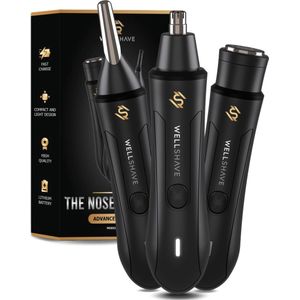 Wellshave - 3 in 1 Neustrimmer Advance - Neustrimmer - Compact - USB Oplaadbaar