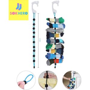 Sokhero - Sokken Kousen Organizer - Waszak Waslijn Kleding - Cadeau Wasmand Huishouden - Wasmachine Sokken Opbergsysteem - Wasknijpers Wasbol Wasnet - Sokken en Lingerie houder (voor 10 sokken)