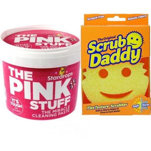 Stardrops The Pink Stuff Het Wonder Schoonmaakmiddel - 500g - Poets pasta - inclusief 1 Scrub Daddy schuurspons