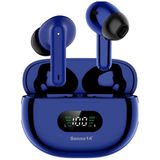 Sense14 J96 Draadloze Oordopjes | Active Noise Canceling | 5.3 Bluetooth Oortjes | LED Display | Noise Canceling Oordopjes | BLAUW