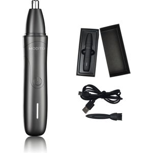 Modito 2-in-1 Neustrimmer Pro - Oortrimmer - Waterbestendig - Mannen & vrouwen - Draadloos - Oplaadbaar - Zwart