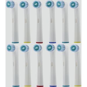 Cosity - 12x Universele Opzetborstels - Geschikt voor Oral-B en Braun - Brievenbusverpakking