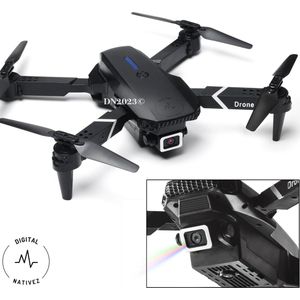 Digital Nativez zwarte drone met dual camera | incl. afstandsbediening | geschikt voor Iphone en Android | incl. handtas – dual camera