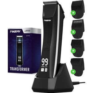 Trazory® The Transformer Trimmer Mannen - Baardtrimmer -Tondeuse & Scheerapparaat - Bodygroomer Waterdicht - 1-12 MM