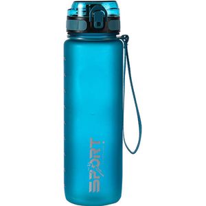 Waterfles 1000ml - Bright Aqua - Sport bidon 1L - Drinkfles Licht Blauw