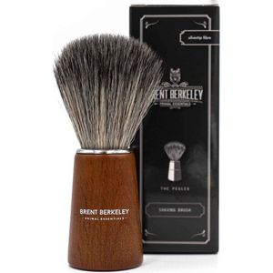 Brent Berkeley® The Pegleg - Professionele Scheerkwast van Beukenhout - 100% Synthetisch - Duurzaam scheren