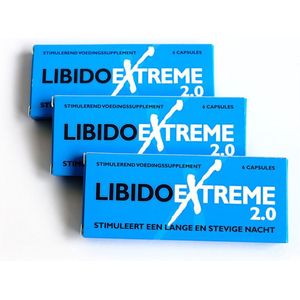 Libido Extreme 2.0 voordeel verpakking - 18 Erectiepillen voor mannen - Nieuwe en verbeterde versie #1 Erectiepil in Nederland - Discreet geleverd. - Alternatief voor: Viagra, Levitra, Cialis, Forte, Kamagra en Performance.