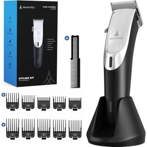 Maintro CL2400 Pro Tondeuse Mannen - Tondeuse - Trimmer - Draadloos - Fade Blade - Complete Set - Barbers Choice