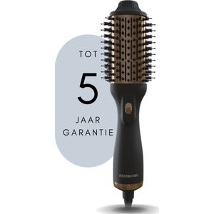 AGERMANN 4-in-1 Föhnborstel - Keramische Magic Brush - Lang/Kort/Stijl/Krullen - 1200W - Goud