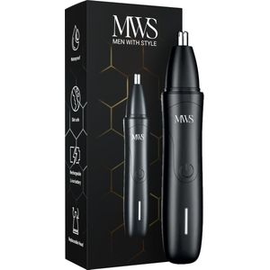 MWS - Draadloze Neustrimmer - Oplaadbaar - Ergonomisch Ontwerp - Roestvrijstalen Mesjes