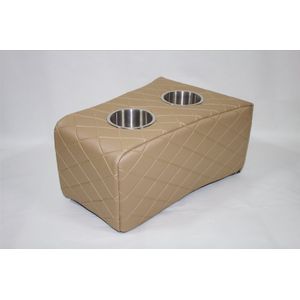 Armsteun Kussens met twee RVS Bekerhouders - Silverguard Beige - Luxe