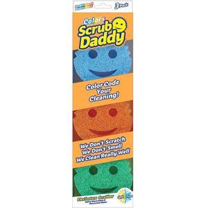 Scrub Daddy - Spons 3 kleuren - Schoonmaak spons