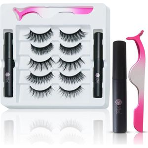 La Liva® Magnetische Wimpers - Inclusief Eyeliner en Wimper Pincet - Tweezer - 5 Magneten - Wimperextentions - Wimperlifting Set