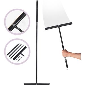 Vloerwisser badkamer - Vloertrekker - Vloertrekker met steel - Floor Wiper - Aftrekker - RVS - Zwart - Design - Wisser - Vloerwisser Douche