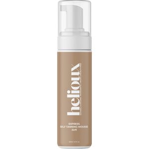 Helioux® Zelfbruiner Mousse Express Dark (1-3 uur) - Self Tanning Mousse voor Lichaam & Gezicht Donker - Instant Tan - Vegan & Dierproefvrij - Natuurlijke Ingrediënten