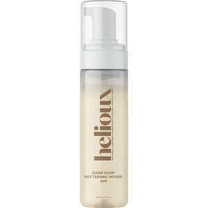 Helioux® Self Tanning Mousse Clear Glow Dark - Zelfbruiner Mousse voor Lichaam & Gezicht - Volledig Transparant - Zero Transfer - Vegan & Dierproefvrij - Natuurlijke Ingrediënten