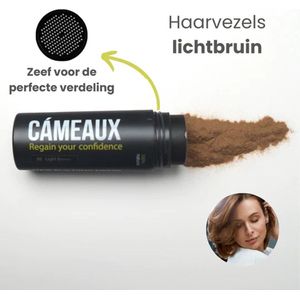 Cámeaux haarvezels® Licht Bruin haarpoeder – Voller en Dikker Haar – 100% natuurlijk – Voor mannen én vrouwen