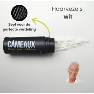 Cámeaux haarvezels® Wit haarpoeder – Voller en Dikker Haar – 100% natuurlijk – Voor mannen én vrouwen