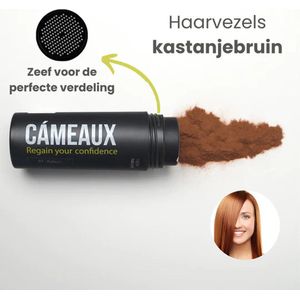Cámeaux haarvezels® Kastanjebruin (rood) haarpoeder – Voller en Dikker Haar – 100% natuurlijk – Voor mannen én vrouwen