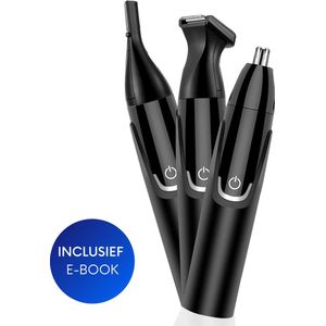 Blade Boutique® 3-in-1 Neustrimmer- Neustrimmer - Wenkbrauw trimmer - Trimmer - Oplaadbaar & Afspoelbaar - Inclusief opbergzakje