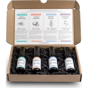 Balancea Aroma Mist Discovery Box | Essentiële Olie Sprays | voor self-care momenten | Puur & Natuurlijk | 4x 10ml