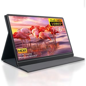 Horivue® Portable Monitor Full HD met Speakers 15.6 inch - Draagbare Monitor voor Laptop - IPS Display - USB-C & HDMI – 1080P