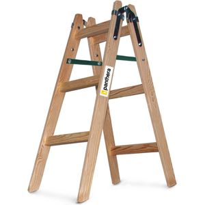 Panthera - Silva dubbele trap 2x3 treden - Houten Huishoudtrap - Europees Fabricaat - Schilderstrap - Ladders