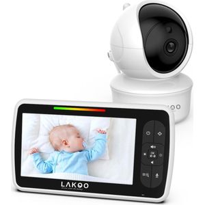 Lakoo PRO 5 Babyfoon - met Camera en Beeldscherm - 1080p Full HD - 5 inch monitor