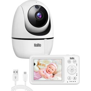Babyfoon - Draadloze babyfoon - Babyfoons - Op afstand bestuurbaar - Uitbreidbaar tot 4 Baby Camera's - Babyfoon met Camera - Baby monitor