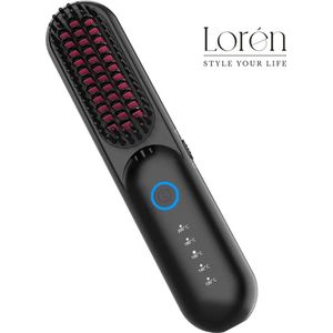 Draadloze Stijlborstel - 2023 Model - Stijlkam - Stijlborstels - Warmte borstel - Straight Brush - Haarborstel - Elektrische haarborstel - Stijltang - Fohnborstel - Draadloze fohn - Draadloze stijltang - Draadloos - Krullen - Oplaadbaar