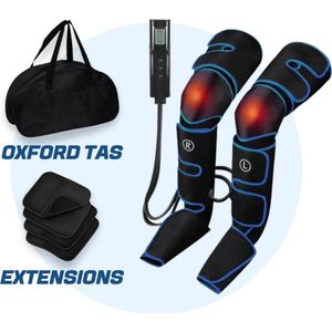 Massage Supply Professioneel Beenmassage - Voetmassage Apparaat Bloedsomloop - Recovery Boots - Voet Massage - Vermoeide Benen - Shiatsu - Luchtcompressie - Bloedsomloop - Blauw