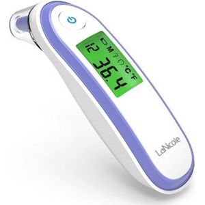 LaNicole-®-Infrarood-oor-voorhoofd-thermometer-Paars-Lichaamsthermometer-Kind-baby-volwassen-koorts