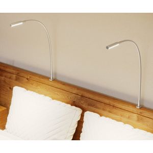 Nolt Leeslamp voor in Bed - Nachtlampje Dimbaar - 2 Bedlampjes - Bedlamp Slaapkamer - Leeslampjes Hoofdbord - Leeslampje Volwassenen