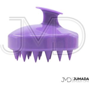 Haarborstel - Massageborstel - Anti roos - Haargroei - Rond - Siliconen - Paars