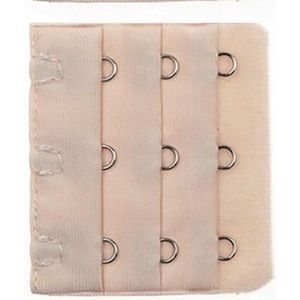 Jumada's - BH Verlengstuk : 3-Haaks Huldskleur - Creme kleur - Lichtbruin - Licht bruin - 3 STUKS