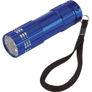 Jumada's - UV Zaklamp - paars licht - 9 LED Lampjes - 9 cm - Blauw -