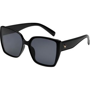 Trendy - Zonnebril - Ster - Design - Vierkant - Zwart