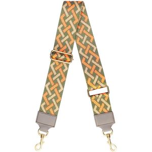 Schoudertas strap - Bag strap - Tas hengsel - Groen/Oranje