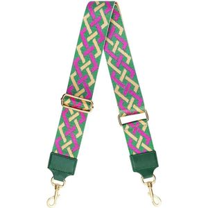 Bag Strap - Bag strap with print Green & Purple Polyester - Yehwang - cadeau