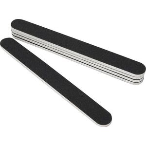 Knaak Nagelvijl Set - 5 Stuks - Recht Model - 100/180 Grit - Zwart