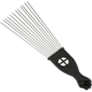 Knaak Afro Kam - Afro Comb - Afro Pick - Styling Pik Afro Comb - Zwart