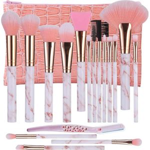 Makeup kwasten - Makeup set - Makeup geschenksets - 16delig - Roze - Able & Borret