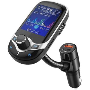 Bluetooth Fm-zender Auto MP3 Speler met 1.8 ""Lcd-scherm Draadloze Handsfree Carkit Ondersteuning USB Flash TF AUX on/Off