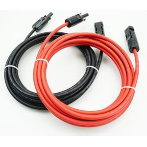 Allmejores 1 Paar Solar Kabel 10AWG Met Mannelijke En Vrouwelijke Connector Zwart En Rood Zonnepaneel Verlengkabel Draad