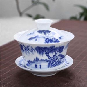 1PC 300ml large capacity Chinese Tureen KungFu Tea Bowl,Tea set Gaiwan Teapot,Ceramic Cover Bowl Tea Service