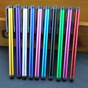 50 stks/partij Kleur Touch Screen Stylus Pen Pro Fine Point Capacitive Pen Metalen Buizen Voor iPhone Tablet PC Handschrift