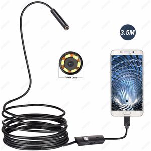 1 M 2 M 5 M 7mm Lens Usb-kabel Mini Inspectie Camera Snake Tube Waterdichte Endoscoop Borescope met 6 LED voor Android Telefoon