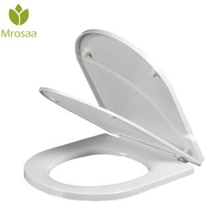 Mrosaa U Type Slow-Close Toiletbrillen Cover Ultra-dunne Toiletbril Deksel Universele Wc Vervangende Onderdelen Badkamer toiletbril