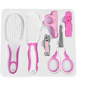6Pcs Pasgeboren Baby Gezondheidszorg Kits Set Baby Nail Haar Manicure Borstel Kids Grooming Kit Accesorries