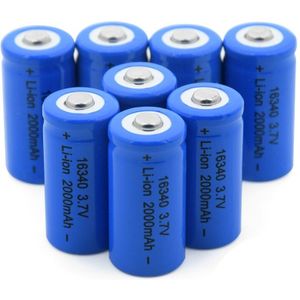 2/4/6/8/10Pcs 16340 Batterij 3.7V 2000Mah Lithium Oplaadbare Li-Ion Cel voor CR123A, CR17345, K123A, VL123A, DL123A, 5018LC